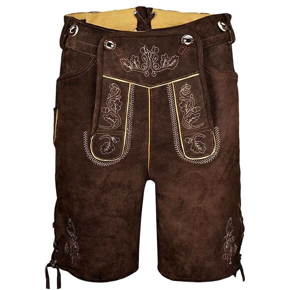 Men Lederhosen Vintage Authentic Lederhosen Genuine Suede Octoberfest Costumes - Picture 1 of 6